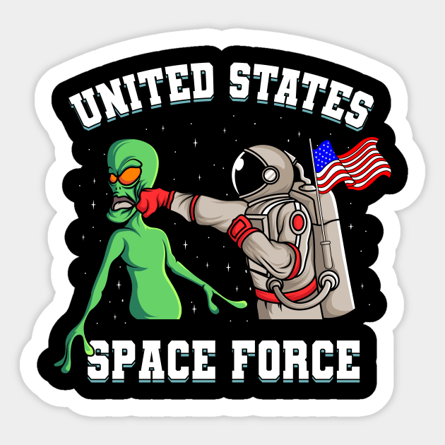 United States Space Force Alien Gift Sticker by Delightful Designs